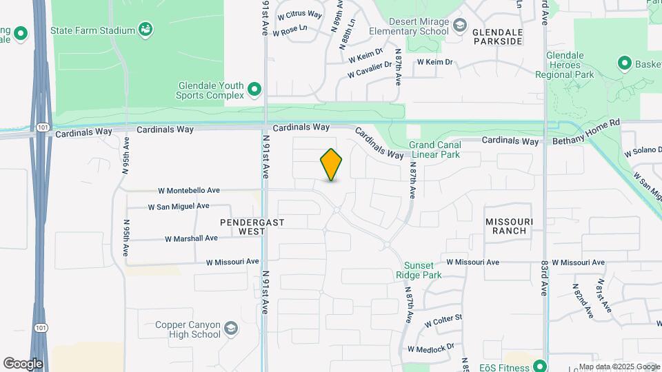 8907 W Solano Dr Map and Location Details
