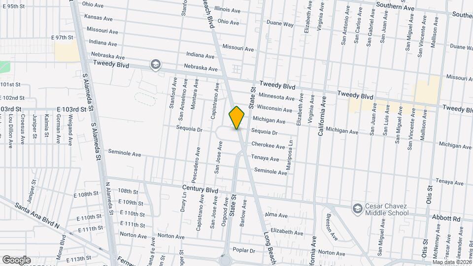 10303 Long Beach Blvd Map and Location Details