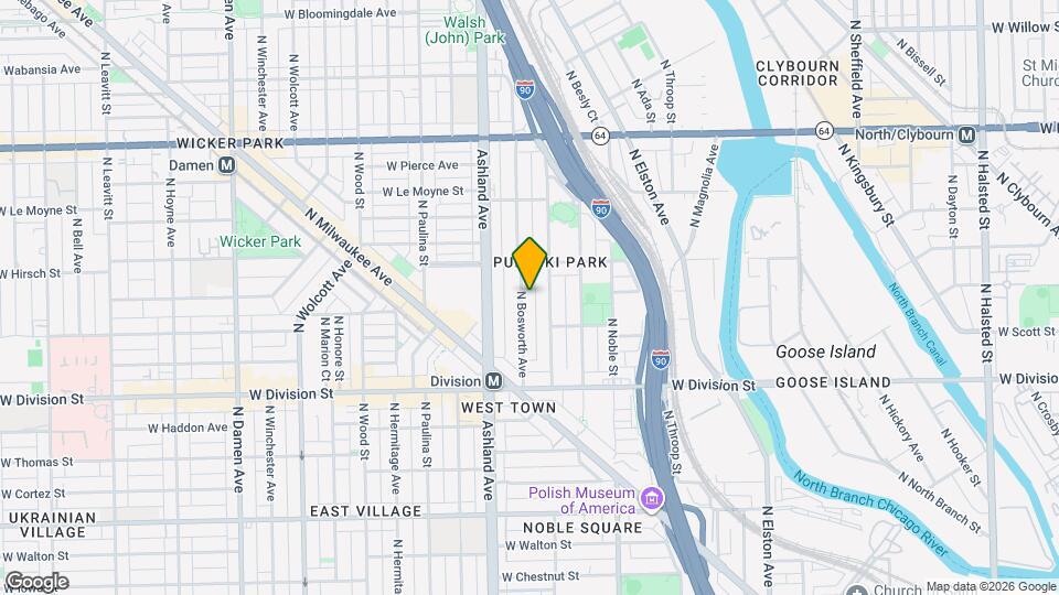 1329 N Bosworth Ave Map and Location Details
