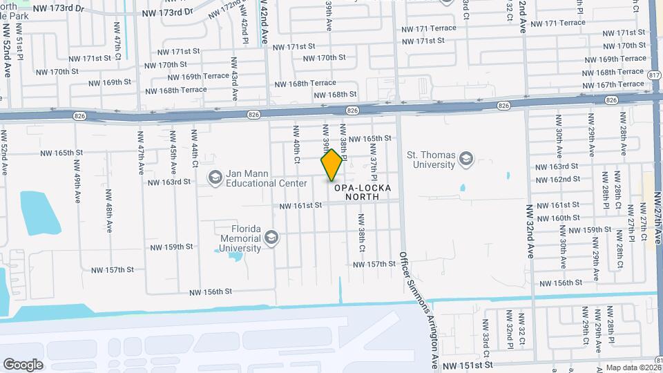 16201 NW 39th Ct Map and Location Details