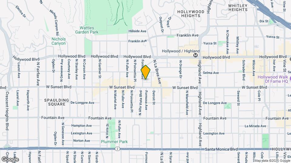 1522 N Formosa Ave Map and Location Details