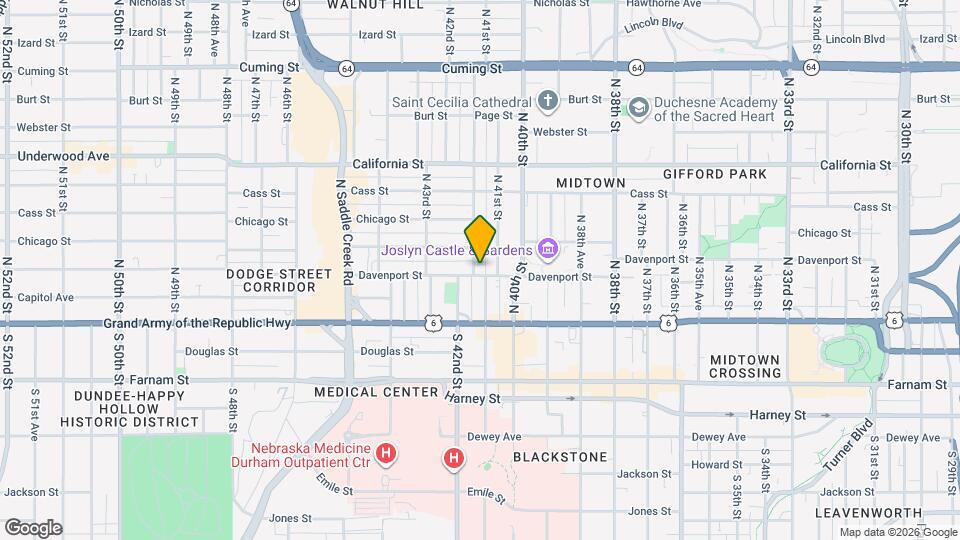 4124 Davenport St Map and Location Details
