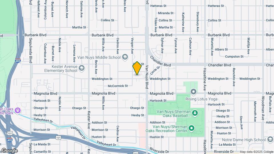 14539 Weddington St Map and Location Details