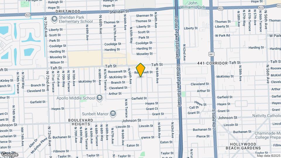 6540 McKinley St Map and Location Details