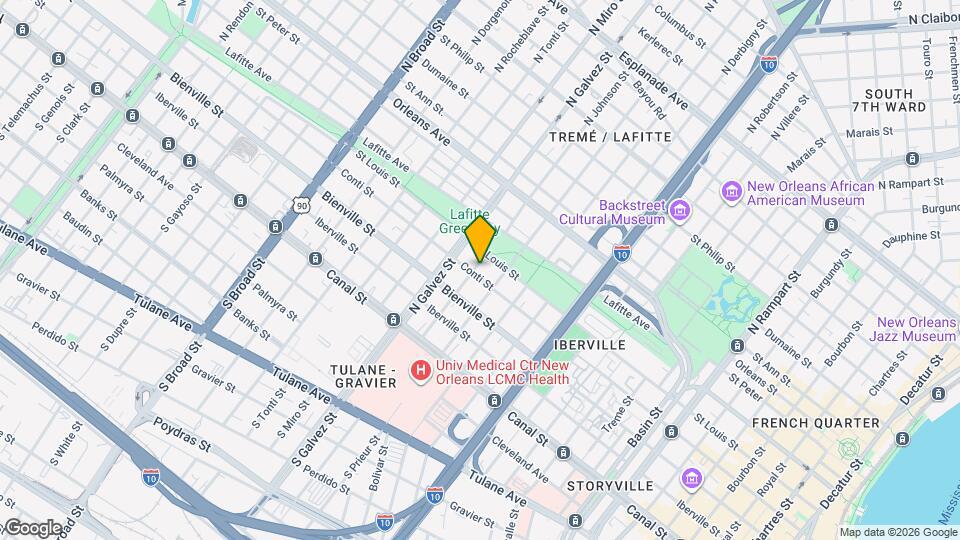 2033 Conti St Mapa y Detalles de la Ubicación