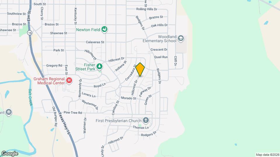 1367 Hillcrest Dr Map and Location Details