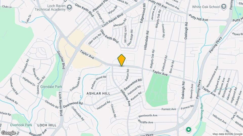 1329 Taylor Ave Map and Location Details