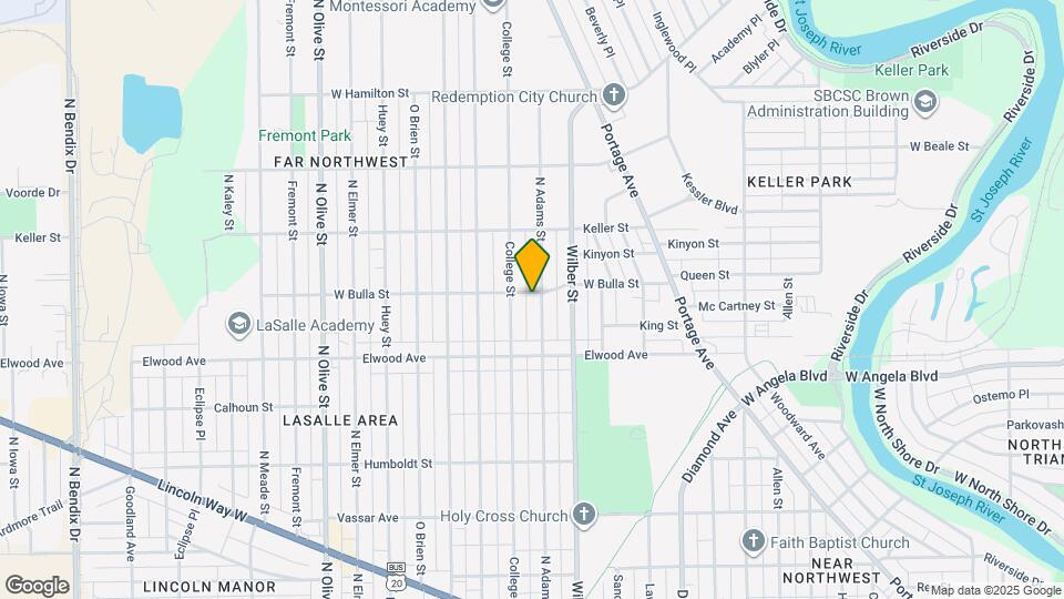 1525 N Adams St Mapa y Detalles de la Ubicación