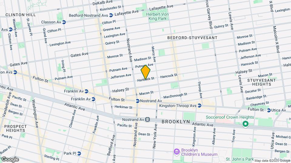 186 Hancock Street Mapa y Detalles de la Ubicación