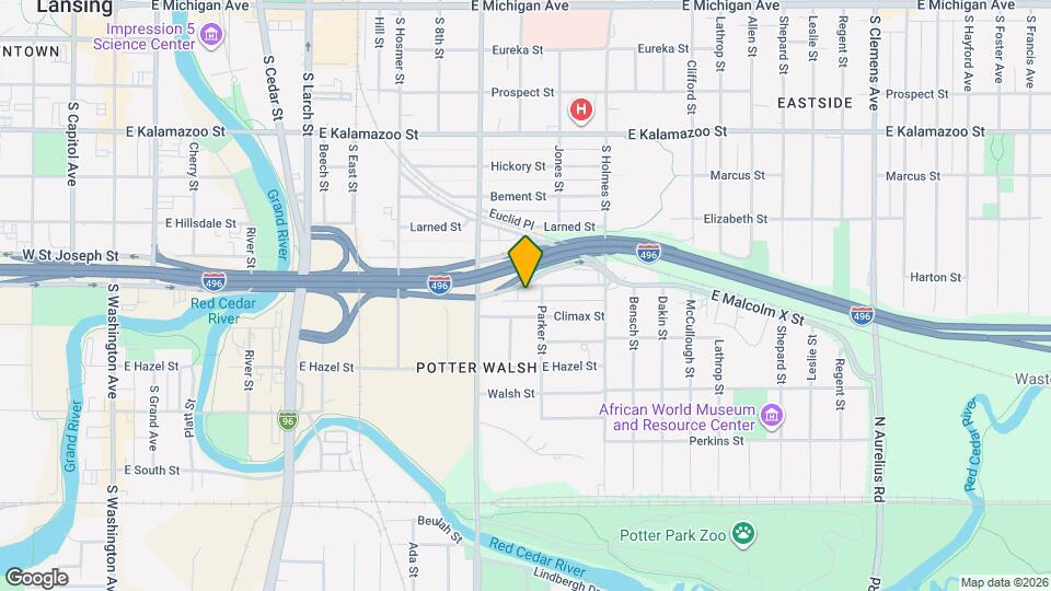 1100 E Malcolm X St Map and Location Details