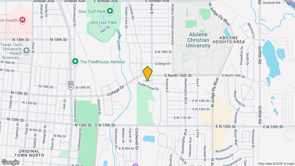 1425 Cedar Crest Dr Map and Location Details