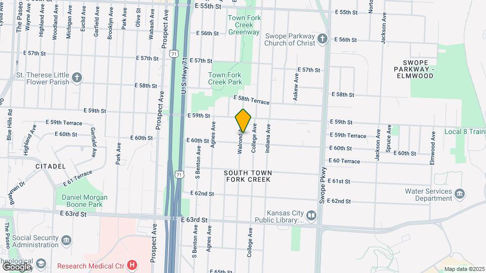 5933 Walrond Ave Map and Location Details