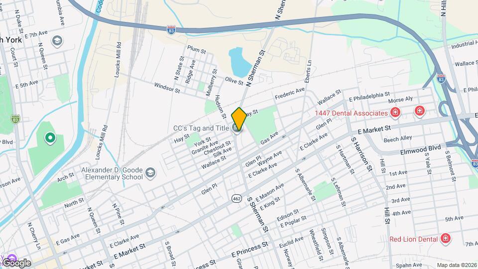 247 N Sherman St Map and Location Details