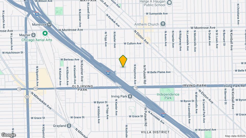 4114 N Kedvale Ave Map and Location Details