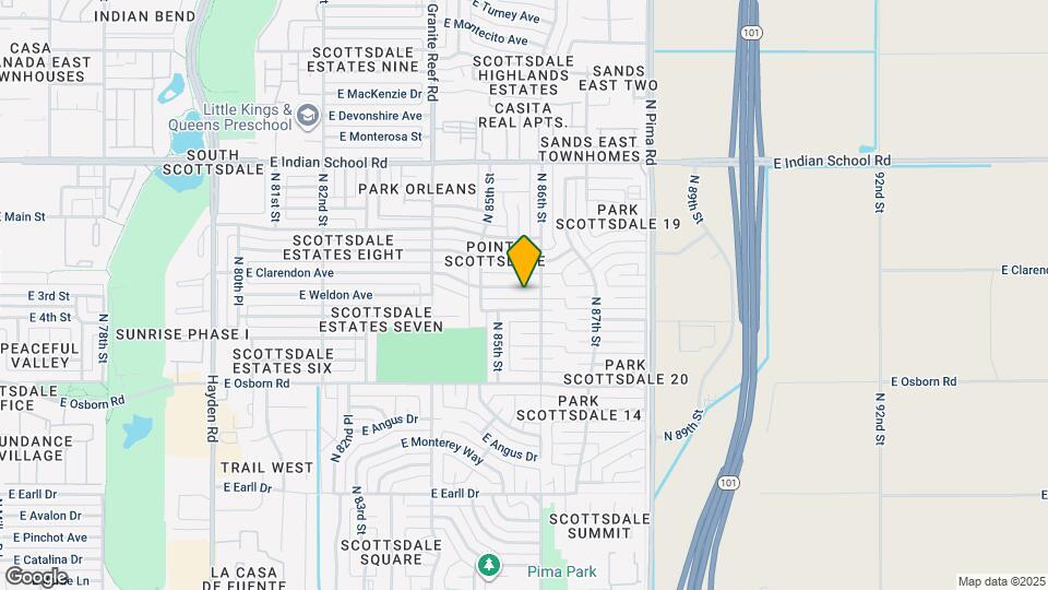 8537 E Clarendon Ave Map and Location Details