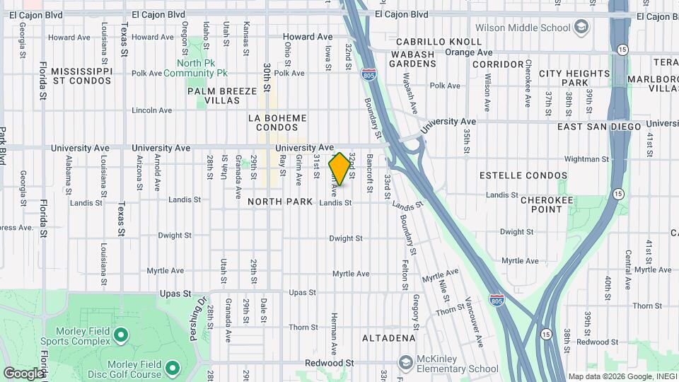 3727 Herman Ave Map and Location Details