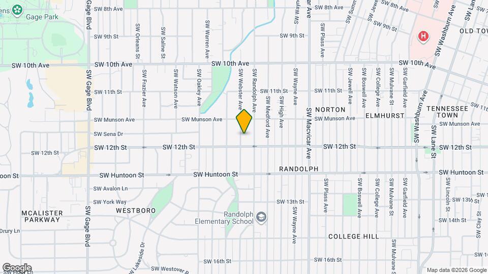1176 SW Webster Ave Map and Location Details