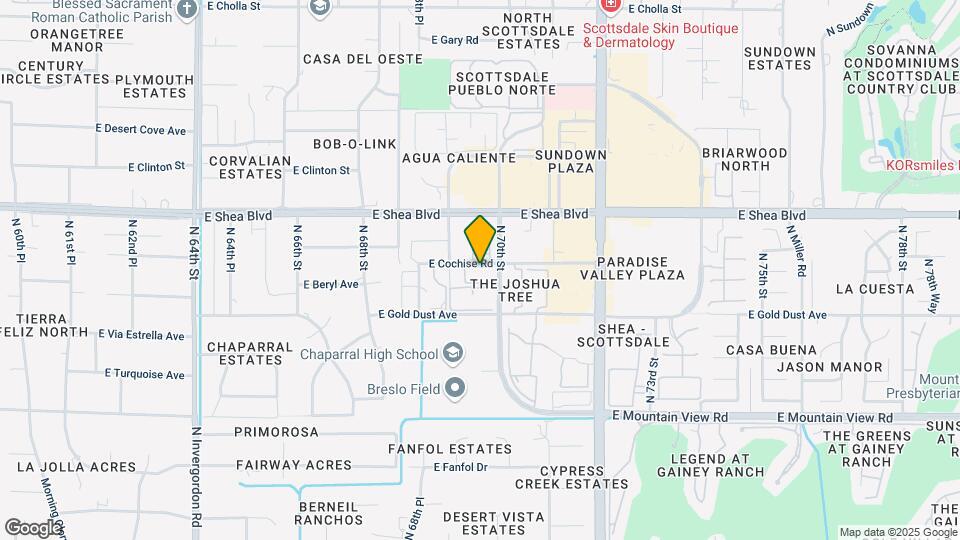 6945 E Cochise Rd-Unit -110 Map and Location Details