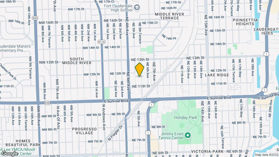 1129 NE 5th Ter Map and Location Details