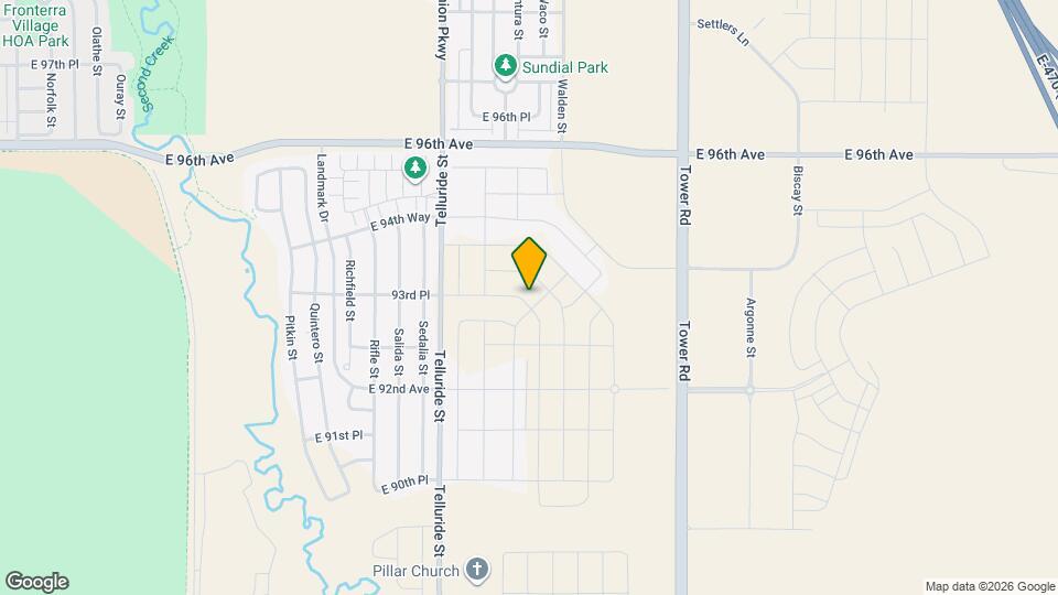17939 E 93rd Pl Map and Location Details