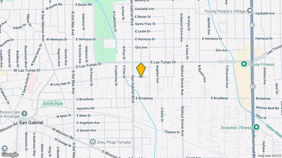 840 E Live Oaks St Map and Location Details