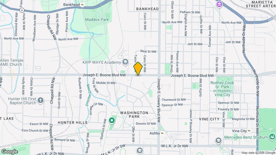 1010 Joseph E. Boone Blvd NW Map and Location Details