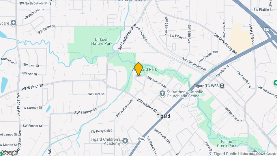 10375 SW Johnson St Map and Location Details