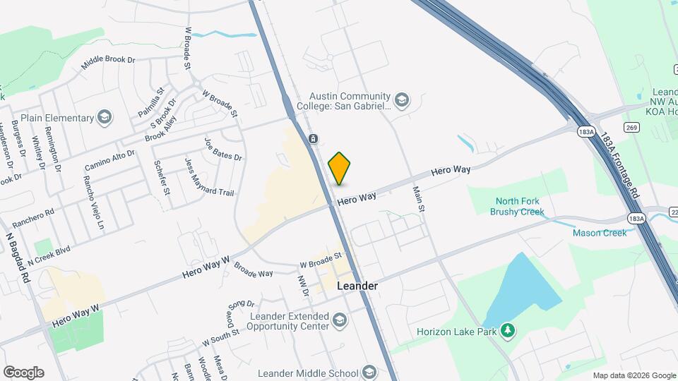 LC Leander Mapa y Detalles de la Ubicación