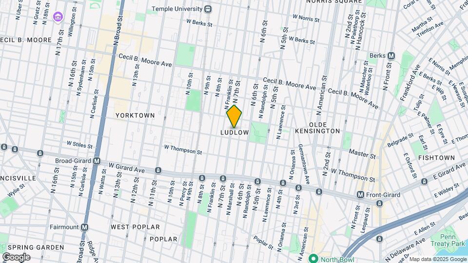 1417 N 7th St, Unit 2 Map and Location Details