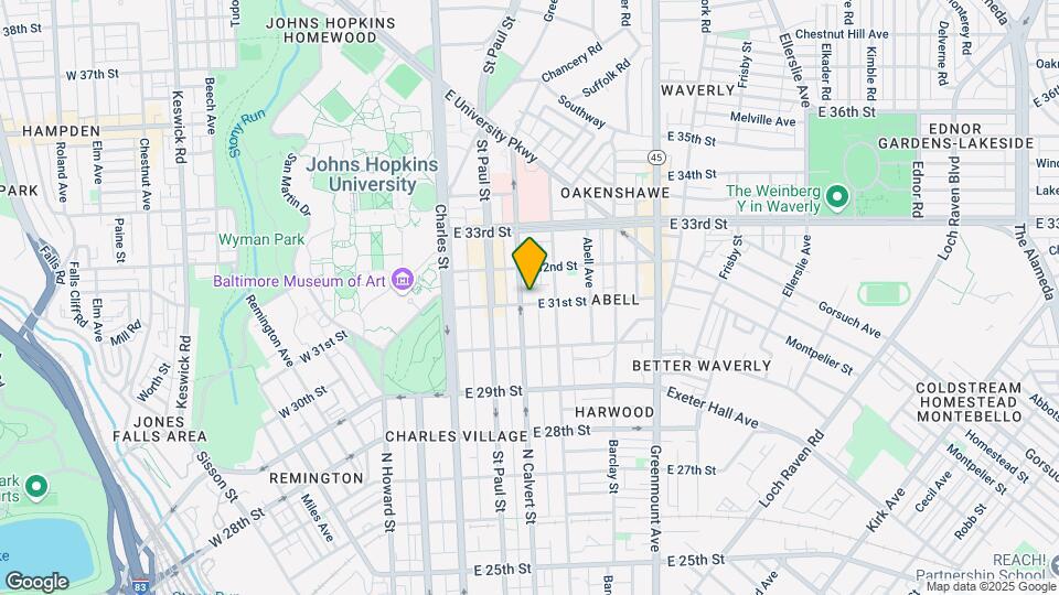 3107 N Calvert St, Unit 2 Map and Location Details