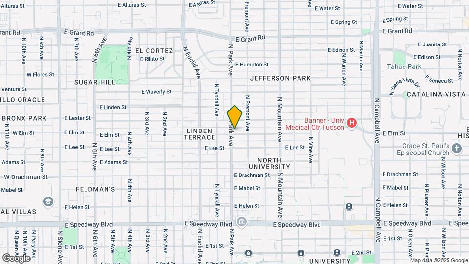 1001 E Elm St Map and Location Details