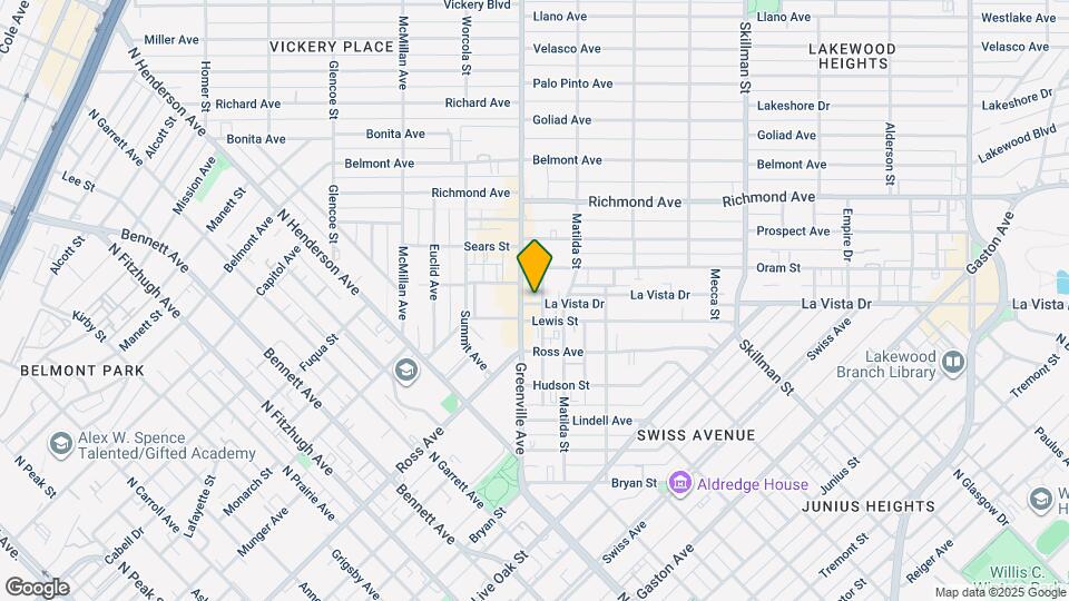 5709 La Vista Dr Map and Location Details
