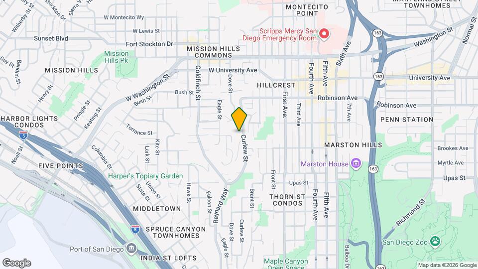 3646 Curlew St Map and Location Details