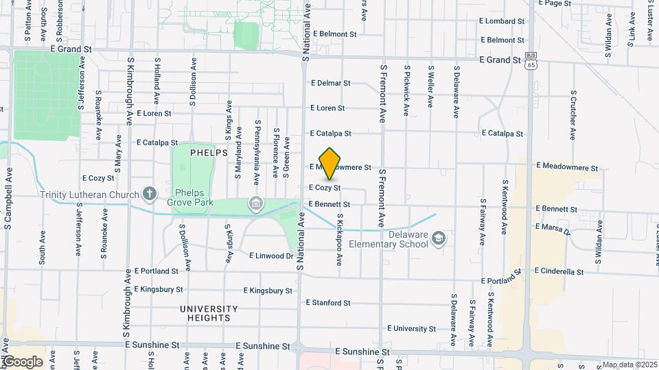 1245 E Cozy St Map and Location Details