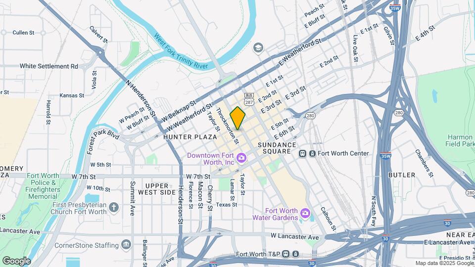 Sanger Lofts - Sundance Square Mapa y Detalles de la Ubicación