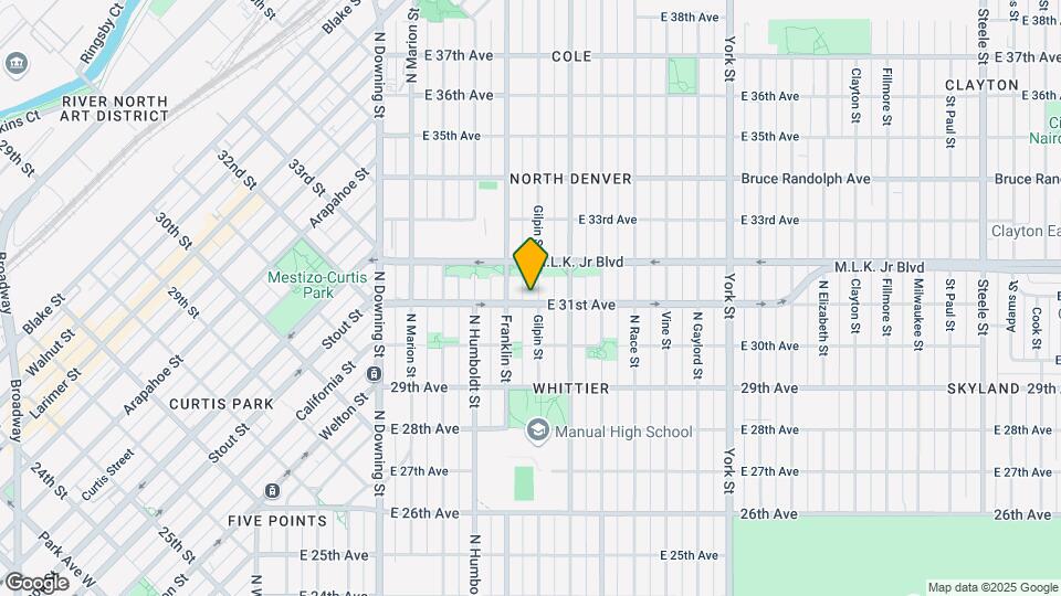 1655 E 31st Ave Map and Location Details