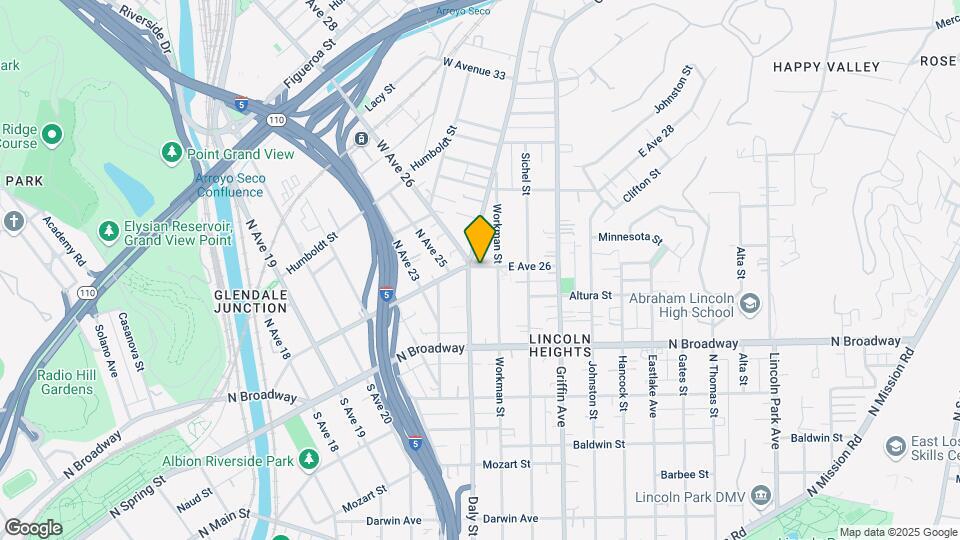 2532 DALY STREET Map and Location Details