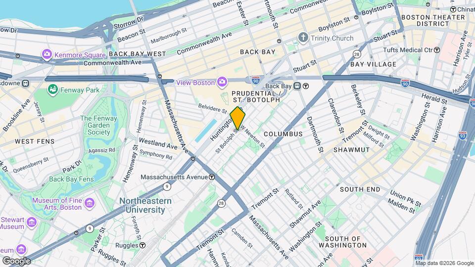 114 Saint Botolph St, Unit 2 Map and Location Details