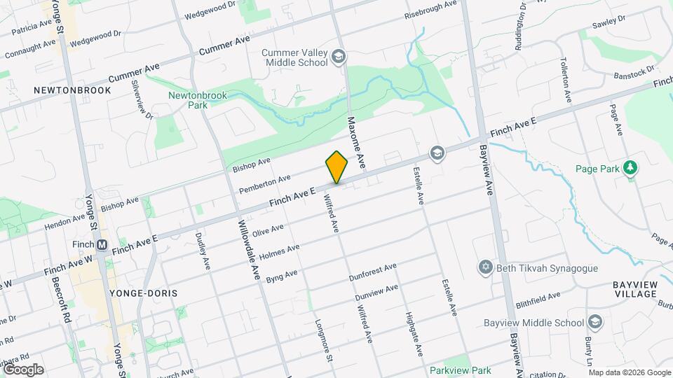 197 Finch Ave E Map and Location Details