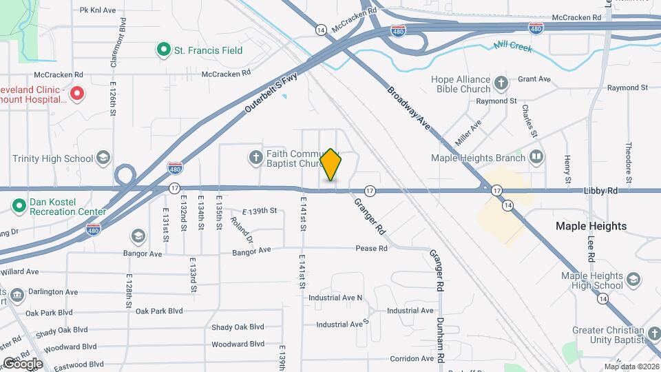 14317 Granger Rd Map and Location Details