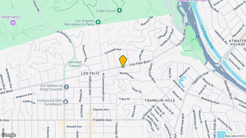 4132 Los Feliz Blvd Map and Location Details