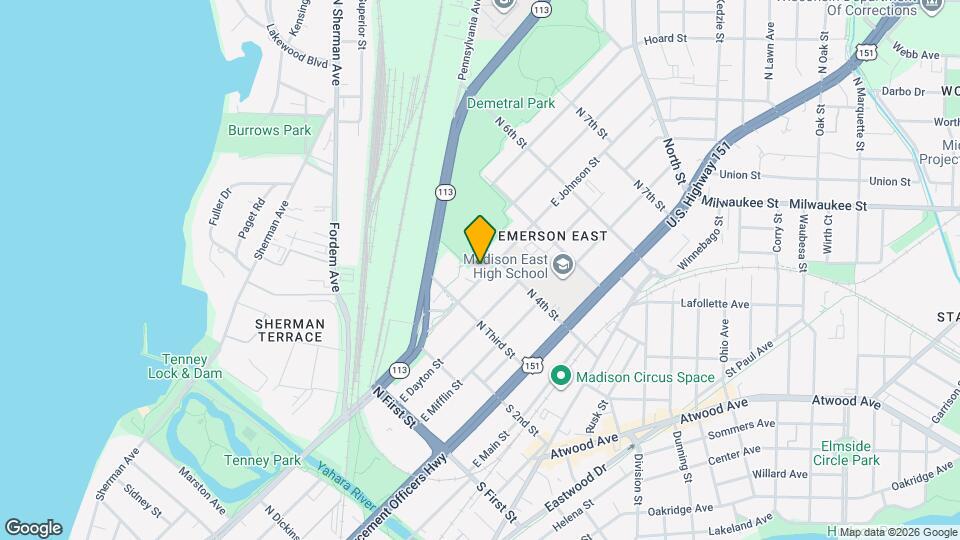 2138 E Johnson St, Unit 1 Map and Location Details