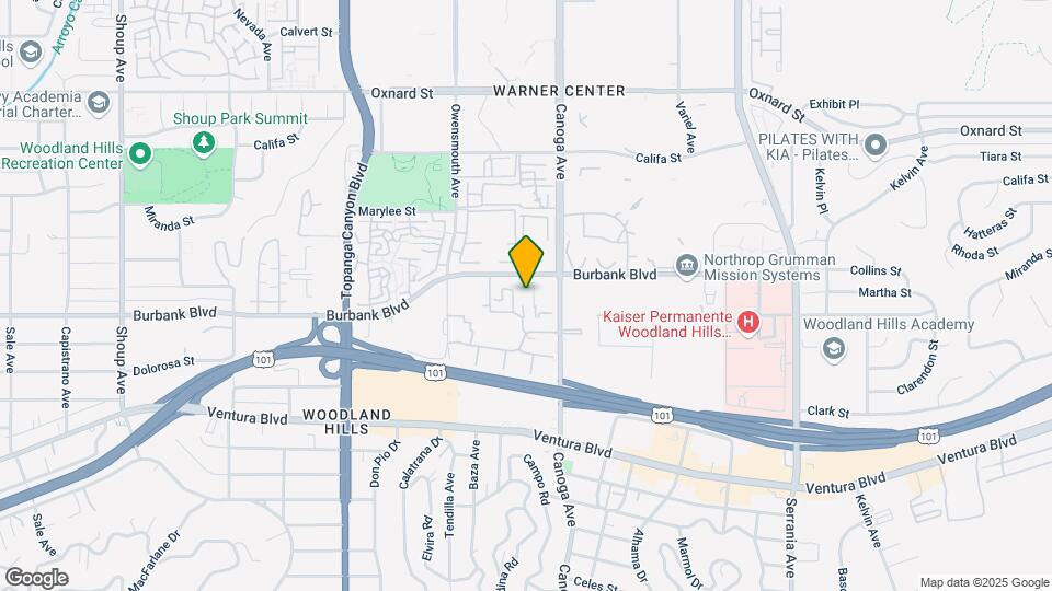 21400 Burbank Blvd, Unit 207 Map and Location Details