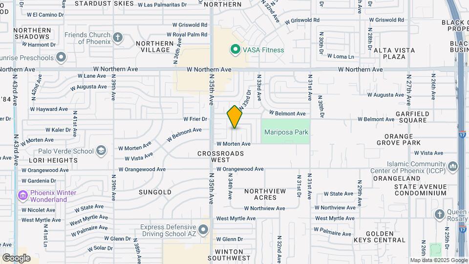 7623 N 34th Dr Map and Location Details