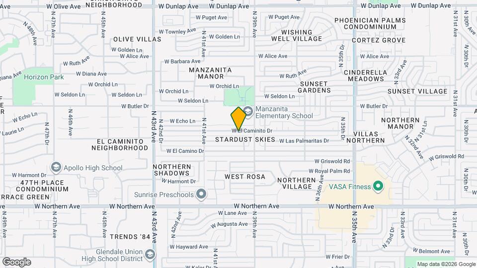 3929 W El Caminito Dr Map and Location Details