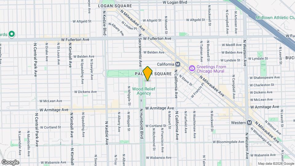 2117 N Humboldt Blvd, Unit Garden Map and Location Details