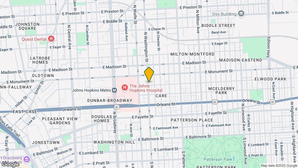 2000 McElderry St Mapa y Detalles de la Ubicación