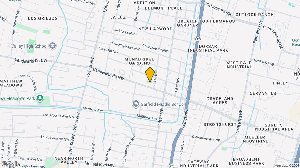 511 Candelaria Rd NW Map and Location Details