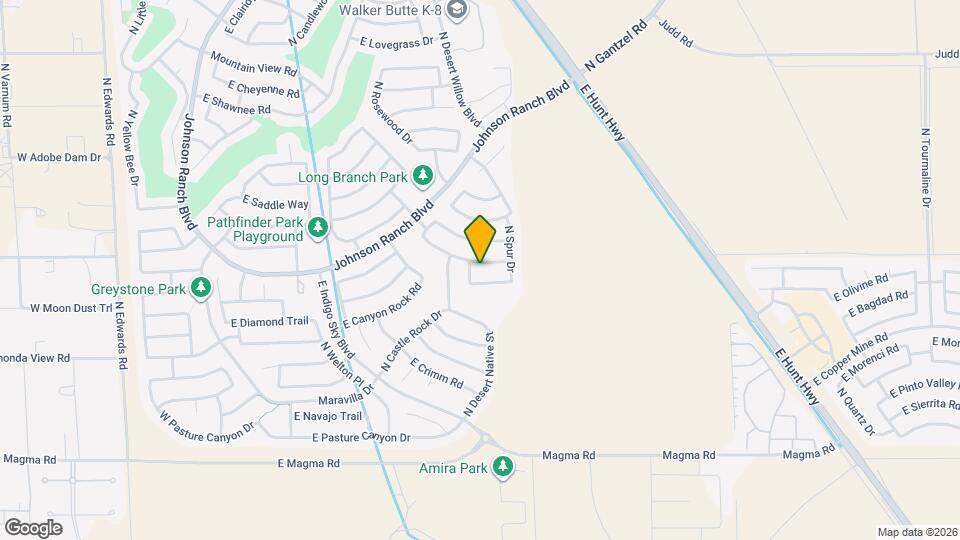 1179 E Desert Springs Way Mapa y Detalles de la Ubicación