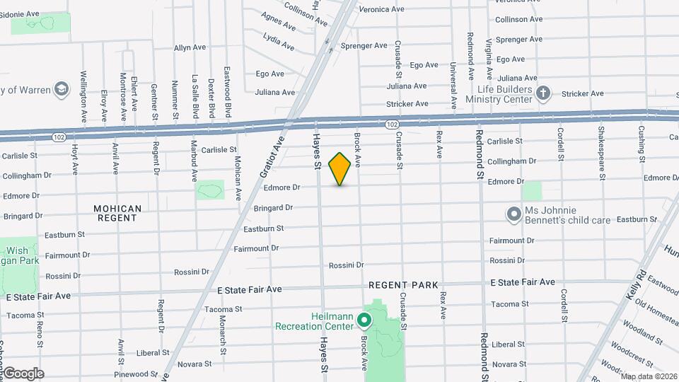 15256 Edmore Dr Map and Location Details